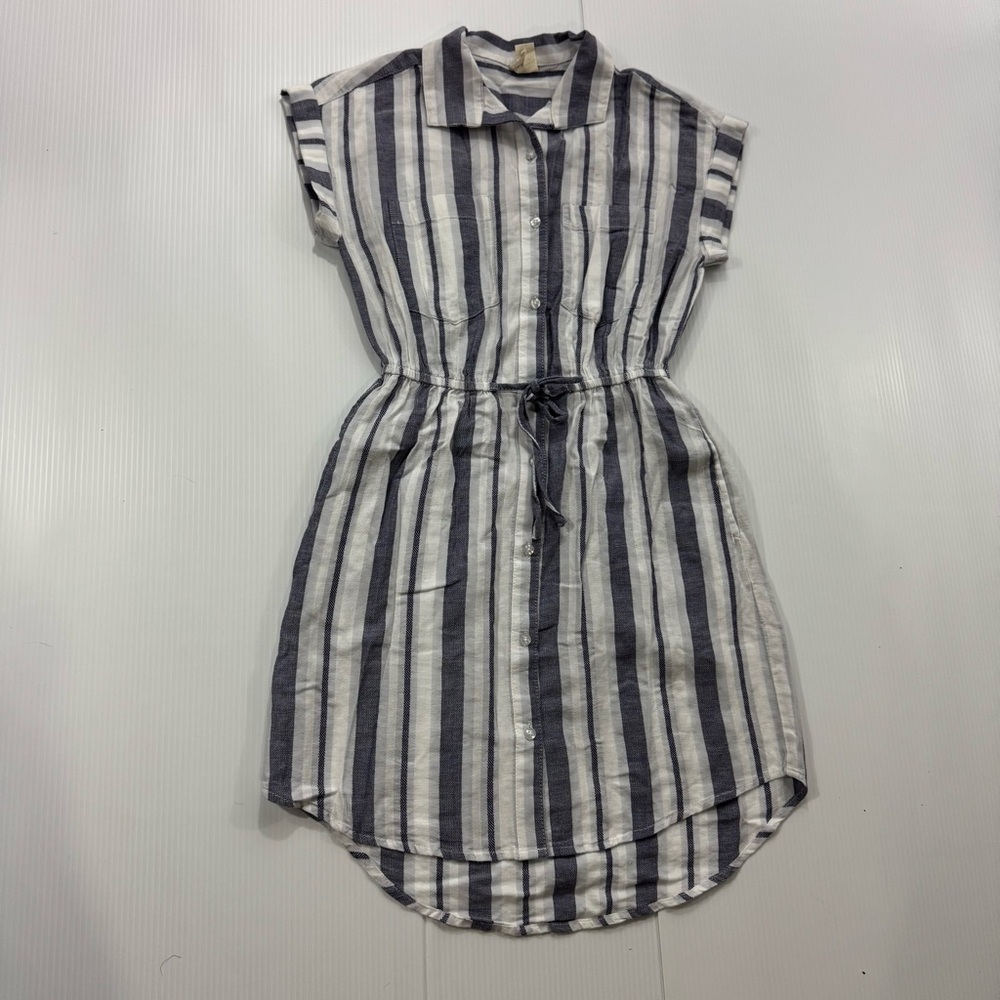 J61. Japna Blue and‎ White Striped Dress (XS)